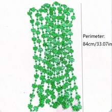 1款愛爾蘭三葉草帽形吊墜項鍊,帶珠鏈,適用於聖派翠克節派對裝飾 - 綠色 - 查看 1