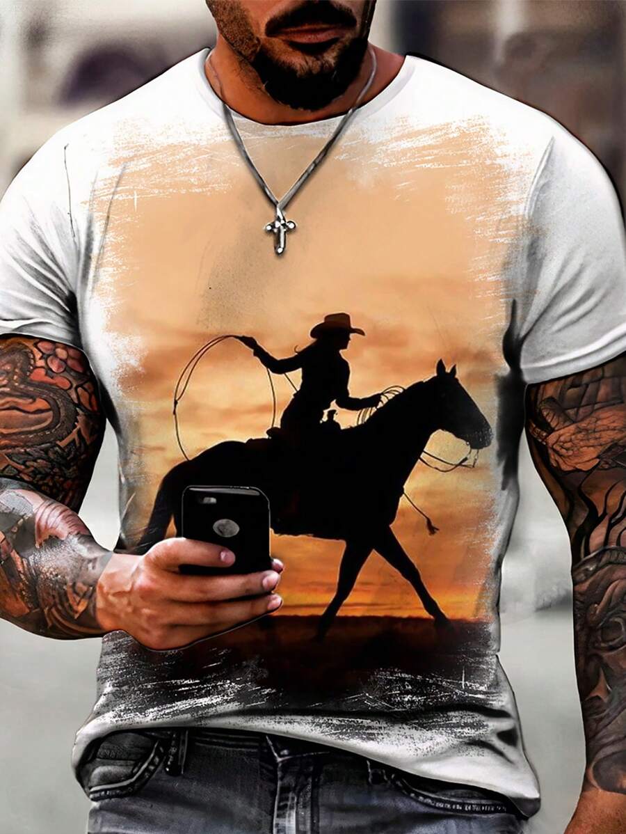 Men T-Shirts - 白色 - 查看 1