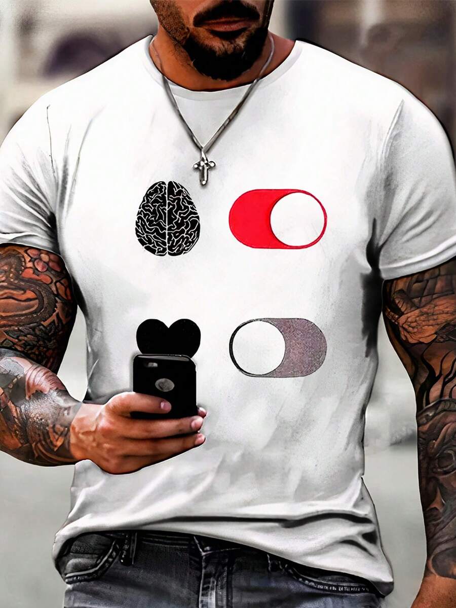 Men T-Shirts - 白色 - 查看 1