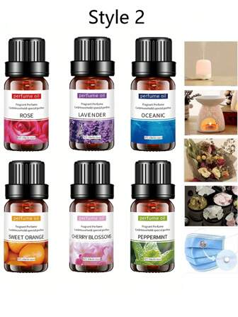 3/6/12 件 10 毫升水果香薰油套装水溶性精油薰衣草、薰衣草、甜橙、薄荷、玫瑰、樱花和海洋，是毕业典礼、复活节、情人节、万圣节、恐怖节、秋季、冬季、节日、节日、芳香疗法、家居清新剂、扩散器、礼物、家居装饰的完美礼物