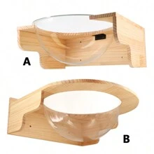 1入創意透明太空艙造型壁掛式貓窩,穩定的貓爬架家具,適合玩耍和休息,最大載重13.6kg (30lb) - 棕色 - 查看 5