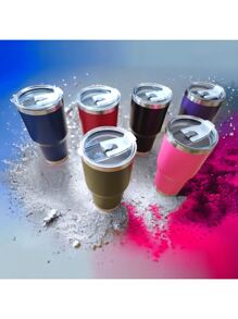 Termo Tipo YETI-TUMBLER de acero inoxidable con tapa hermetica - Negro - Ver 4