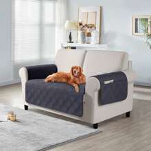 1/2/3 Seat Waterproof Sofa Covers With Non Slip Backing, Cushion Covers Couch Covers With Side Pocket Washable Chair Covers Furniture Protector Recliner Cover For Cats Couch, Dog Bed Black Grey - 黑色 灰色 - 查看 3