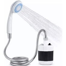 Regadera Ducha Portátil Recargable Para Camping De Mano - Blanco y Negro - Ver 1