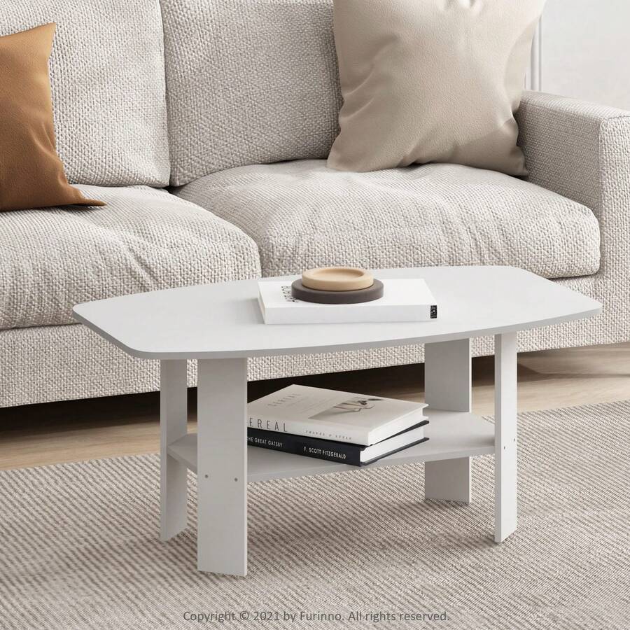 Furinno Simple Design Coffee Table, White SHEIN USA