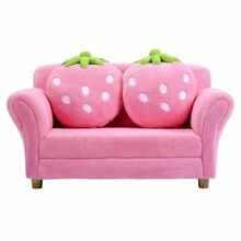 Kids Strawberry Armrest Chair Sofa-Pink - Pink - View 9
