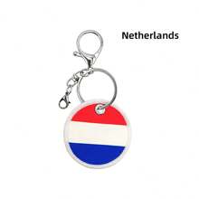 1 个国旗图案钥匙扣，适用于所有国家促销和纪念，适用于美国、德国、英国的钥匙扣，可用于手提包和服装装饰休闲礼品纪念品汽车配件包饰学校 - 混合色 - 查看 28