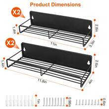 4Pcs Strong Magnetic Spice Rack Organizer Fridge Storage Shelf For Jars Seasoning Tins Utensils Space Saver Holder For Refrigerator Microwave