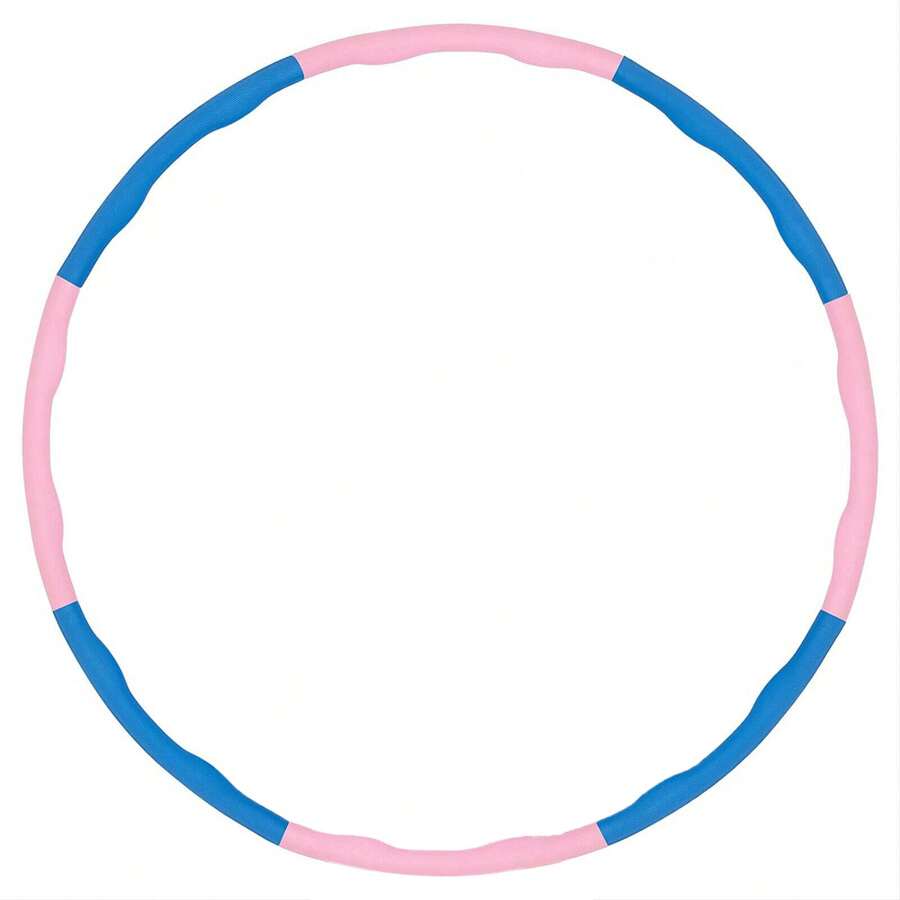 Hula Hoop Fitness Abdominal Muscle Exercise Padded Foldable, - pink+blue - View 1