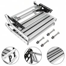 Aluminum Manual Double Pull Out Drop Down Folding Step Motorhome RV Campervan - Silver - View 5