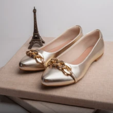 Women Flats - Vàng - Xem 2