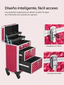 SONGMICS Makeup Bags - Red - View 2