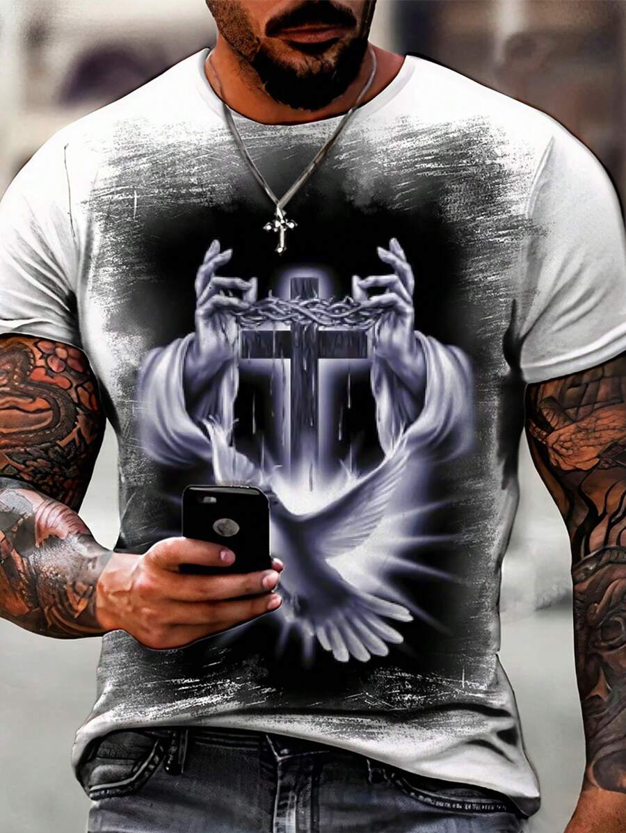 Men T-Shirts - 白色 - 查看 1