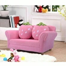 Kids Strawberry Armrest Chair Sofa-Pink - Pink - View 3