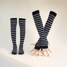 2pcs/Set Arm Sleeves + Stockings Socks High Tube Socks For European And American Festivals & Cosplay, Socks & Gloves - Multicolor - View 8