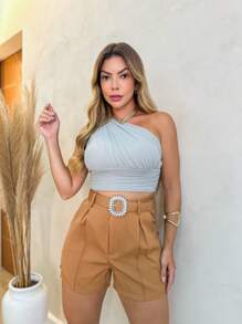 Women Shorts - Màu be - Xem 2