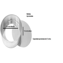 KIT DE FORMA ASSADEIRA FUNDO REMOVÍVEL LISA ALUMÍNIO POLIDO PROFISSIONAL TAMANHO P, M, G
