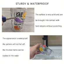 5 UV Chuyển nhượng Đầy màu sắc Thiết kế mèo Hình dán 9.5 Inch * 4.3 Inch Đối với 16 ao-xơ Con Lật đật Cá nhân hóa Đời sống DIY Gói hàng Chuyển nhượng Hình dán Mèo Dấu chân Mẫu Ly Con Lật đật Không thấm nước Hình dán Chai Hình dán - Chống nắng Và Nhiệt độ cao Sức chống cự , 3D Chất rắn , Lâu dài Cao Dễ dàng để cài đặt , ( ) 4.3In X 9,4 inch - Nhiều màu - Xem 11