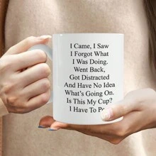 1入fun老人杯,11盎司陶瓷咖啡/茶杯,適用於男女老年人,生日/父親節/母親節/教師節/祖父母節禮物 - 白色 - 查看 1