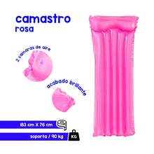 Mountable Lounger Float Inflatable Lifeguard Air Bed Pool Float - Pink - View 2