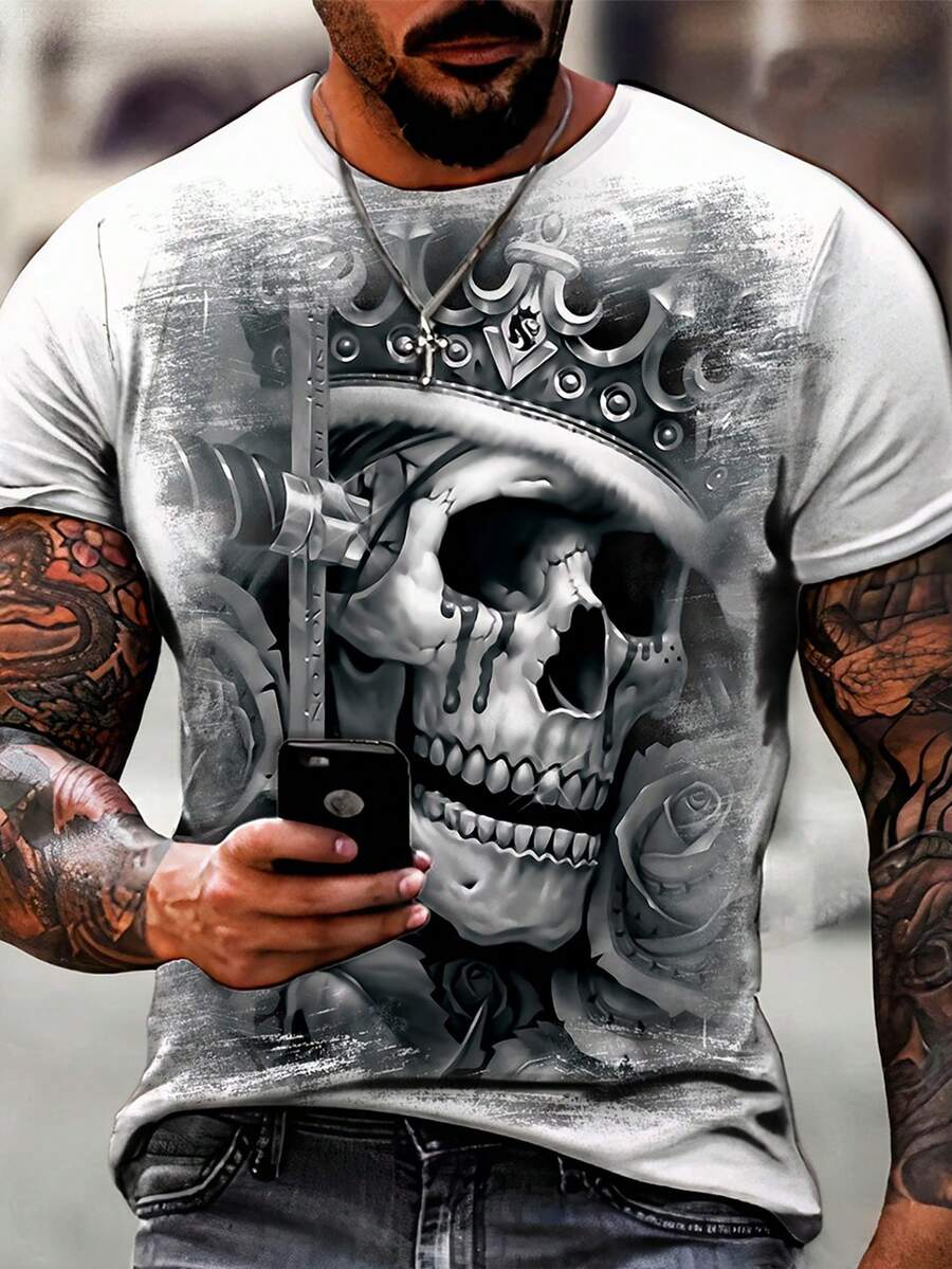 Men T-Shirts - 白色 - 查看 1