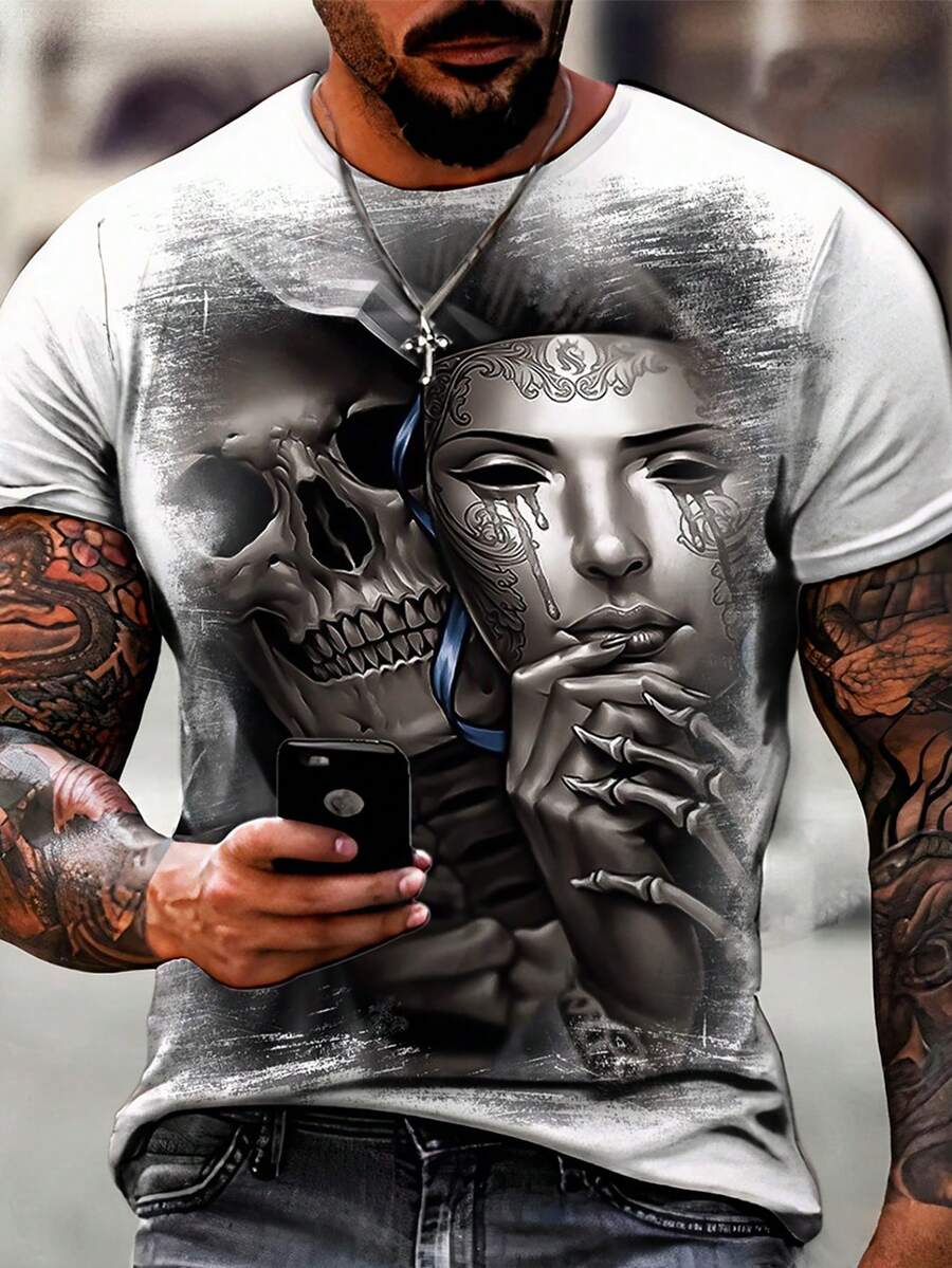 Men T-Shirts - 白色 - 查看 1