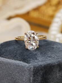 Stylever 1pc 2ct Pigeon Egg Promise Ring Ladies Jewelry For Women Wedding Prom S925 Sterling Silver Luxury Elegant Ring Fine Jewelry Gift For Girls Daily Dating Party Decor