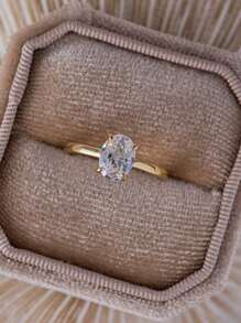 Stylever 1pc 2ct Pigeon Egg Promise Ring Ladies Jewelry For Women Wedding Prom S925 Sterling Silver Luxury Elegant Ring Fine Jewelry Gift For Girls Daily Dating Party Decor