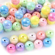 20入組16mm 彩色不透明丸型壓克力珠子,泡泡糖球珠,粗壯珠,塑料泡泡糖球珠,圓形空格珠,適用於diy珠寶製作 - 彩色 - 查看 15