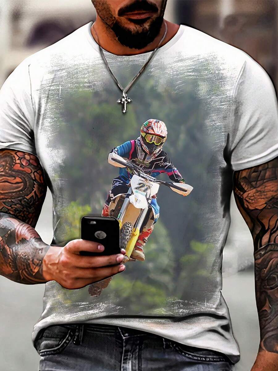 Men T-Shirts - 白色 - 查看 1