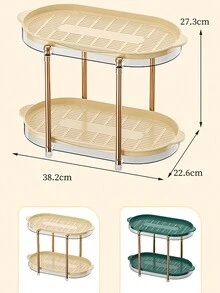 1pc Double-Layer Plastic Drain Pan Dish Rack