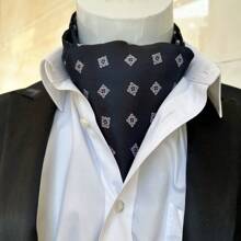 1條男士藍色和酒紅色印花圖案的英式領帶，適用於襯衫和正式場合工作 - 彩色 - 查看 18