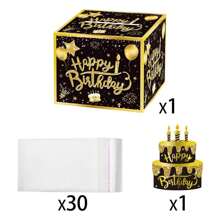 Money Box For Cash Gift Surprise Box Gift Box For Money Money Gift Box Exploding Money Gift Box Money Box For Cash Gift Pull Birthday Money Box For Cash, White Surprise Box Explosion Gift For Men, Billionaire Money Holder With Pull Out Card DIY Set, - Black Gold - View 6