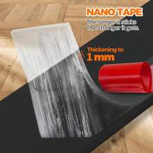 1pc Door Gap Draft Stopper, Suitable For Interior And Exterior Doors, Door Bottom Seal Strip, Garage Window Draft Stopper, Soundproof And Thermal Insulation, Windproof Barrier - Black - View 3