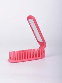 1入組多色折疊塑料梳子,中空設計無縈結頭髮,便攜旅行梳子,小巧雙用直髮與卷髮梳 - 彩色 - 查看 15
