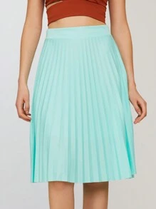 Women Skirts - Teal Blue - View 2