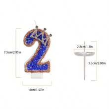1pc Festival Cake Decorative Candle, Number Shaped Birthday Cake Candle, Crown Decor Party Candle,Christmas