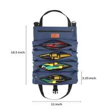1pc Roll Up Tool Bag Multi-Purpose Tool Pouch Wrench Organizer Small Shoulder Tool Bag Hanging Zipper Carrier Tote - Navy Blue - View 5