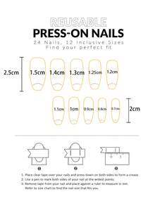 24 piezas de uñas postizas decoradas con ojo de gato en color frambuesa y morado con un diseño simple y desmontable. Suministros de uñas y decoración. - Morado - Ver 8