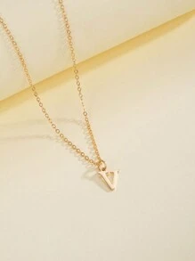 1pc Simplicity And Fashion Women's Alloy 26 English Initial Pendant Necklace - Yellow Gold - View 9