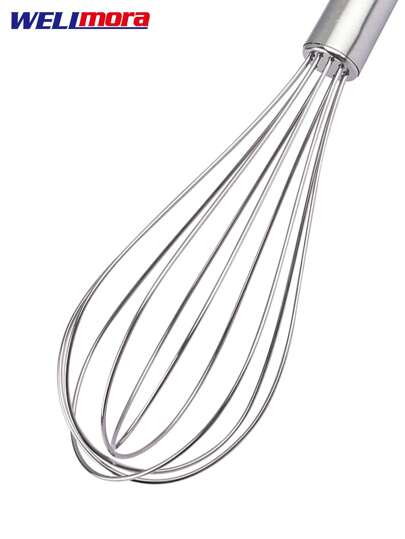 Batidor De Globo Para Huevos Manual Mediano (25 Cm) Batidor De Acero Inoxidable Con Cabeza Esférica Y Varillas Reforzadas - Para Cocina O Restaurante - Elimina Grumos