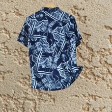 Men Shirts - Màu xanh hải quân - Xem 2