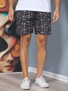 Men Beach Shorts - 黑色 - 查看 3