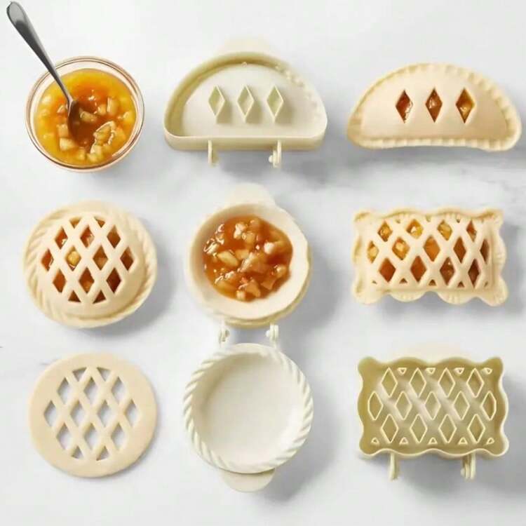 1 Pieza Molde Pequeño Para Tarta De Bolsillo, Prensa De Masa Para Tarta De Mano, Herramientas De Horneado Para Fiestas, Utensilios De Cocina, Accesorios Para El Hogar - Beis - Ver 7