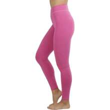 Women's Single High-Waisted Breathable Cotton-Spandex Leggings - 石楠紅 - 查看 3