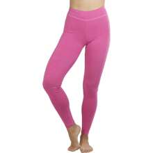 Women's Single High-Waisted Breathable Cotton-Spandex Leggings - 石楠紅 - 查看 5