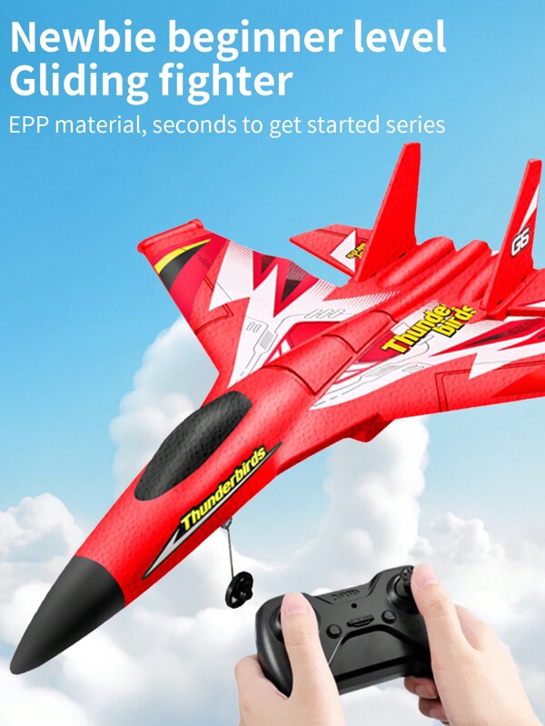 طائرة ورقية من النوع جلايدر Su-35/f16 البعيدة التحكم عن بعد- مجموعة واحدة، طائرة تحكم بالراديو G4 بها إضاءة و نظام Rtf، طائرة بدون طيار تعمل بتردد 2.4ghz و2ch مع مروحية و 6 محاور جيرو ستابليزر ،سهلة الطيران للكبار وعشاق التحليق، وقت الطيران 10 دقائق ، باللون الأحمر