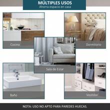HOMCOM Kit Instalacion Puerta Corredera Madera Puertas Corredizas Riel Acero Inoxidable - Plateado - Ver 3
