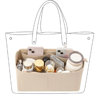 1 Túi đựng đồ di động bằng nỉ nhiều ô, Túi đựng mỹ phẩm, Túi lót bên trong tinh tế, Túi đựng đồ thời trang nhiều ô, Đường nét gọn gàng, Bao bì gọn gàng, Thích hợp để sắp xếp và mang theo ba lô, Đựng son môi, cọ, chăm sóc da, điện thoại di động, tiền xu, đồ nhỏ, Dùng cho gia đình, quà tặng, kỳ nghỉ và lễ hội Halloween Giáng sinh Đa chức năng, Phong cách Boho