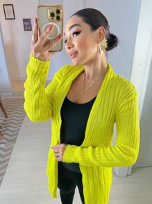 Women Cardigans - Màu Mù tạt vàng - Xem 2